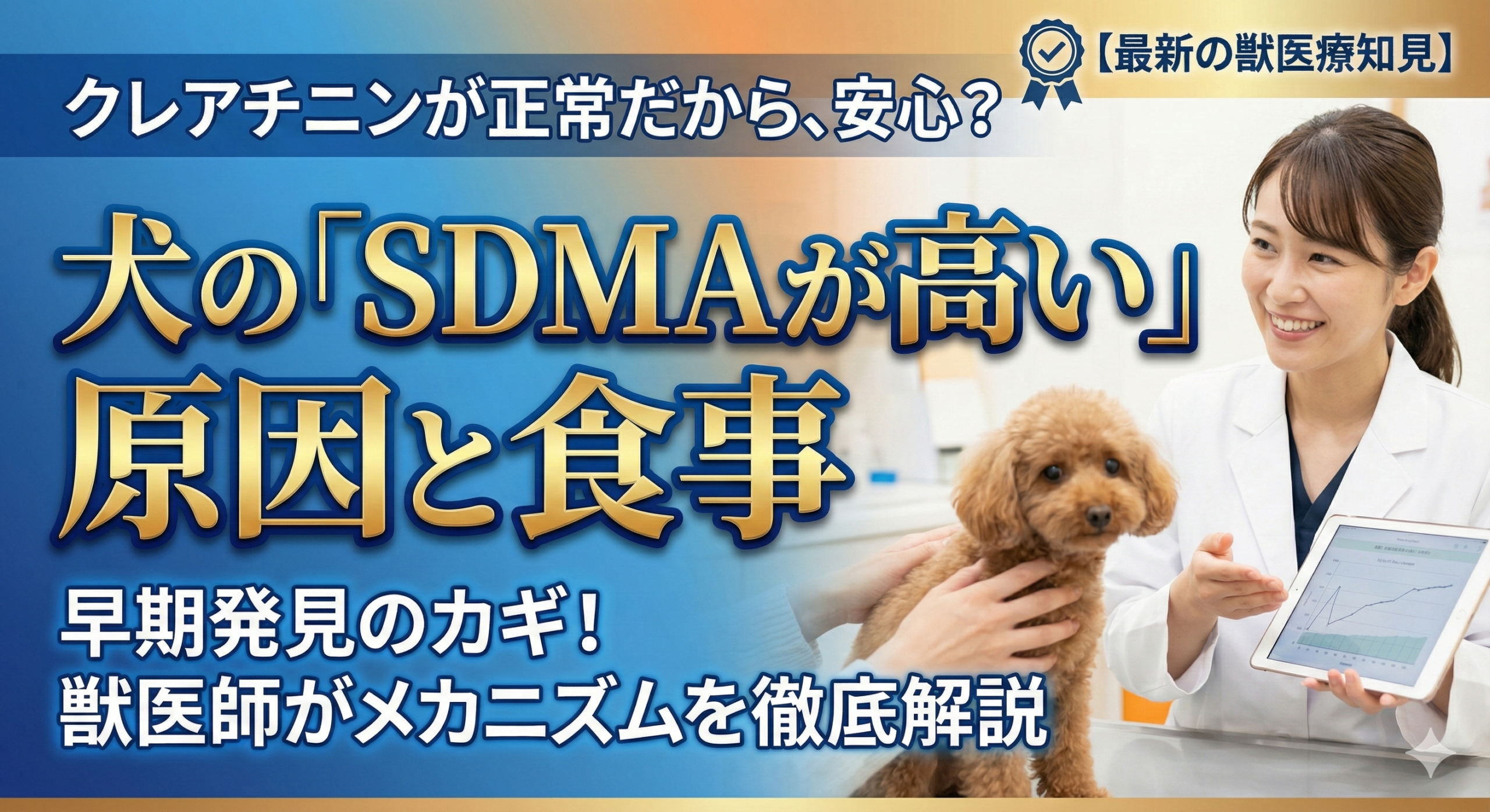 犬のSDMAが高い原因と食事｜クレアチニン正常でも要注意？獣医師が解説