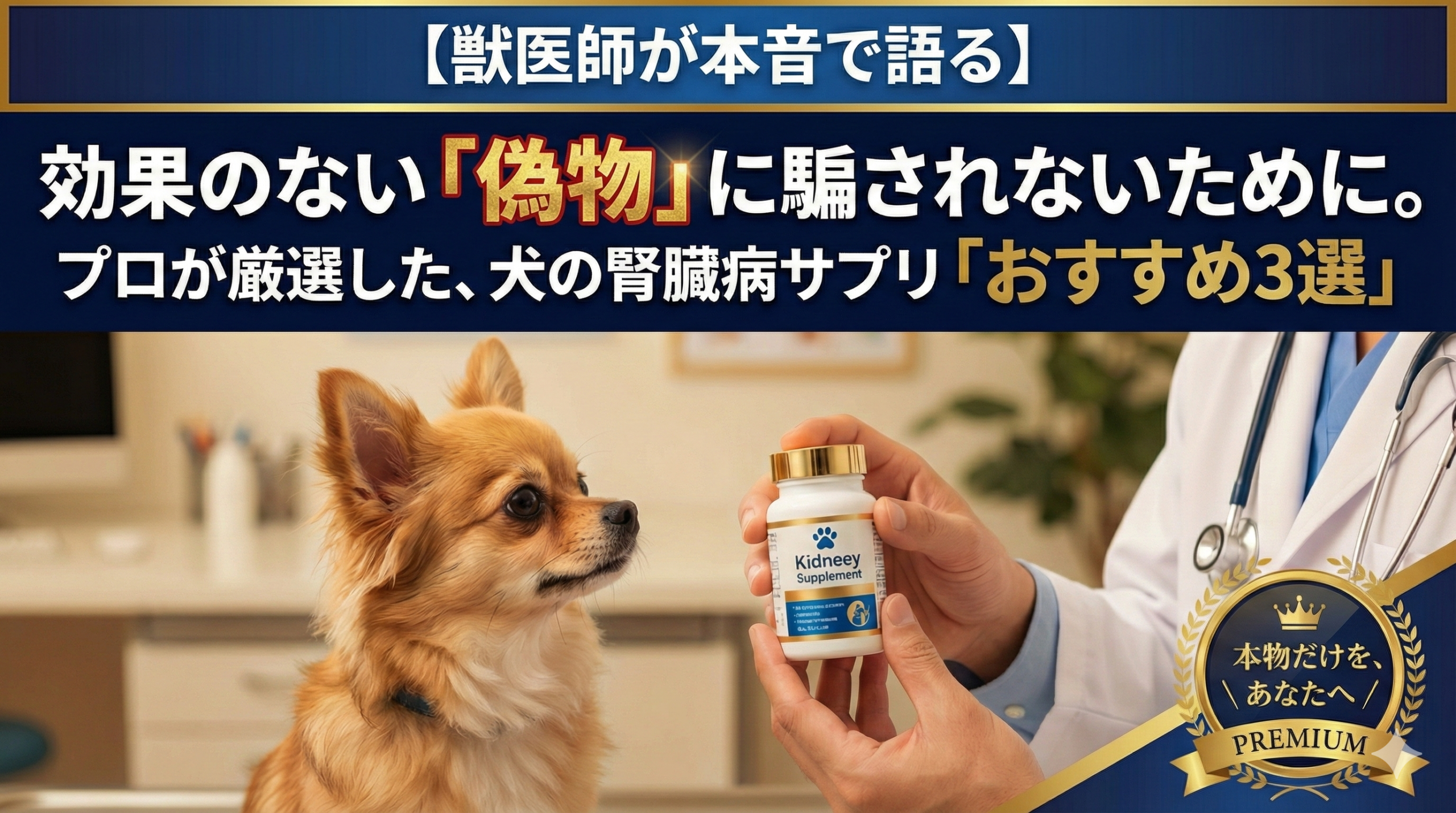 獣医師が選ぶ犬の腎臓病サプリおすすめ3選｜効果のない「偽物」に騙されないための本音