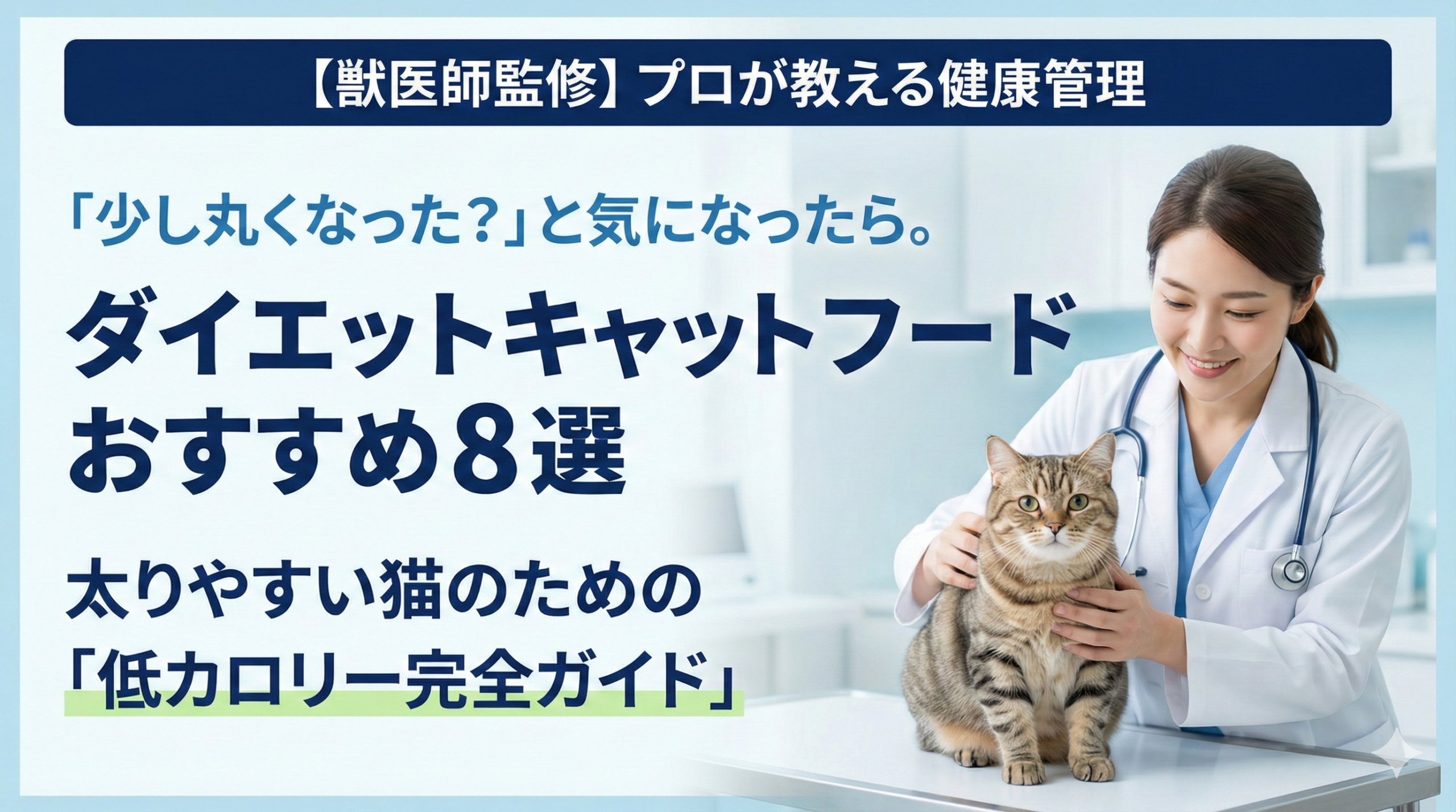 【獣医師監修】ダイエットキャットフードおすすめ8選｜太りやすい猫のための低カロリー完全ガイド