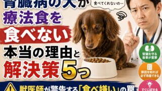 腎臓病の犬が療法食を食べない本当の理由と解決策5つ｜獣医師が警告する「食べ嫌い」の罠