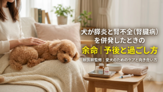 犬が膵炎と腎不全（腎臓病）を併発したときの余命｜予後と過ごし方