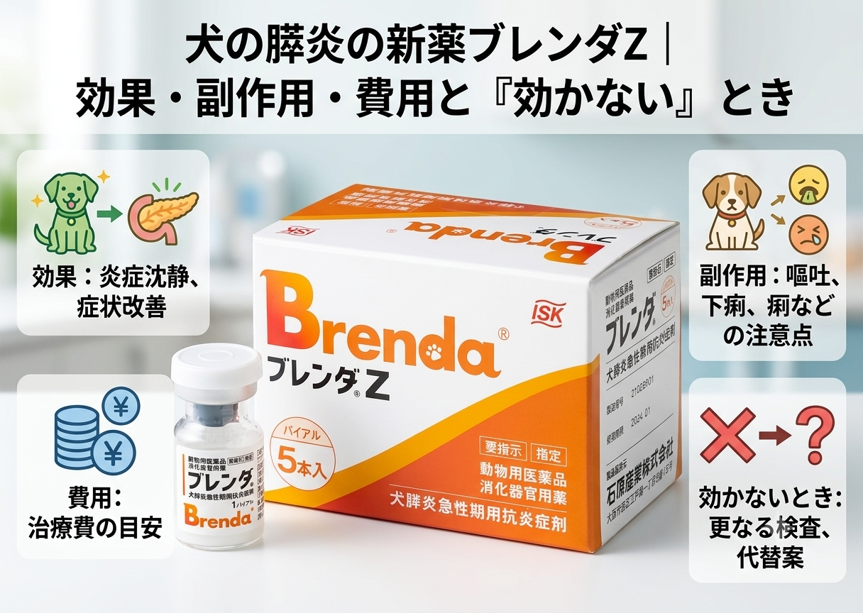 犬の膵炎の新薬ブレンダZ｜効果・副作用・費用と「効かない」とき